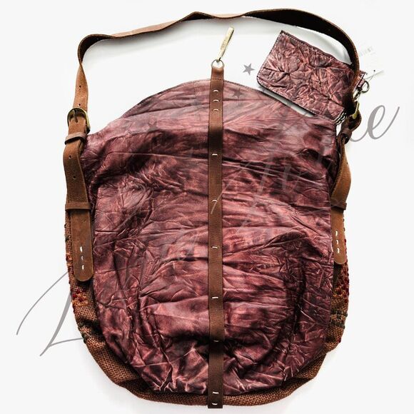 FREE PEOPLE We The Free Talia Shoulder Bag In Distressed Brown NWT - Picture 7 of 9